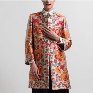 ETRO satin floral tapestry coat